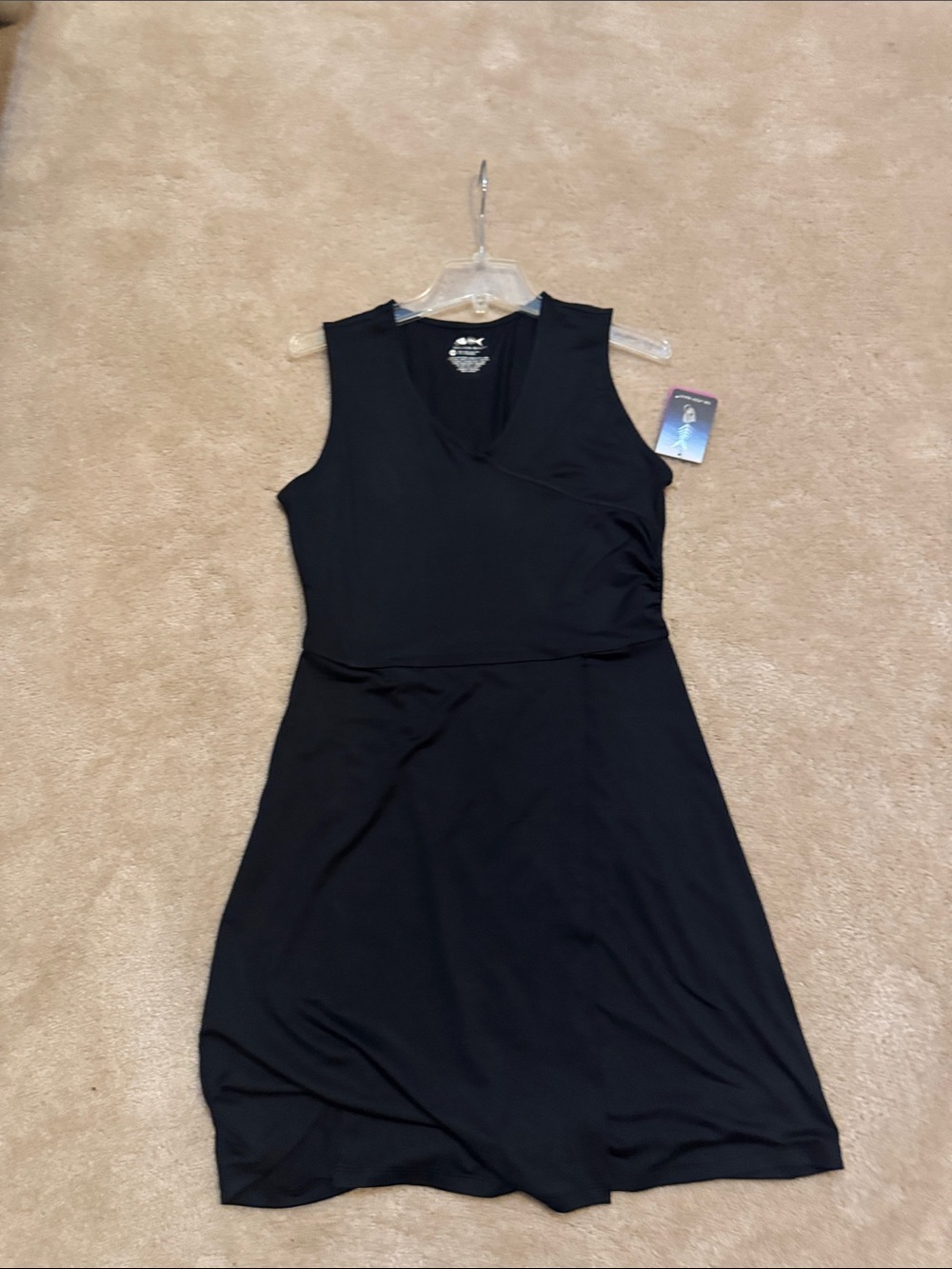 Women’s Black Sleeveless V-Neck Midi Dress